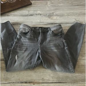 KUT from the Kloth grey denim skinny.